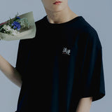 ロマンティックスローガンTシャツ / ROMANTIC SLOGAN TEE SHIRT_NAVY