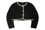 ピュアツイードクロップドジャケット/PURE TWEED CROPPED JACKET_BLACK