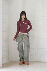 ZIZE ANGEL CUBIC T-SHIRTS (BURGUNDY)