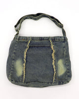 Tota Y2K Fringe Washed Denim Cross Bag