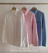 [SHOPPERMADE] Basic Loose Fit Shirt (3color)