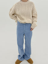 ウールプレッツェルバルキーニット / Wool pretzel bulky knit (4color)