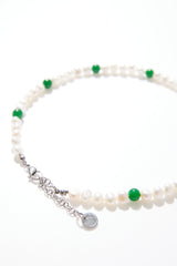 MP008 FRESHWATER PEARL WITH NATURAL STONE NECKLACE