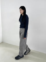 Slit puff point pants