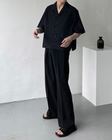 YM クリースクロップドシャツ / YM Crease Cropped Shirt (4 colors)