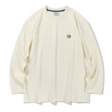 Boring day Smile Wappen long Sleeve T55 Lemon Cream (6614928359542)