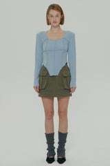  CARGO MINI SKIRT / KHAKI