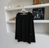 ASCLO Overfit Peach U Neck T Shirt (4color) (6691444981878)