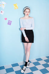 shirring t-shirt sky blue (6688643874934)