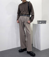 カーリング3タックスラックス/UN718 Curling Three-Tuck Slacks (3 colors)