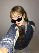 Harper two way knit zip up