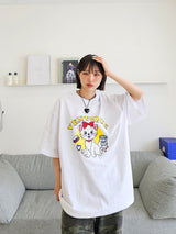 スマイルキャットショートスリーブTシャツ / VENTIQUE Smile Cat Short Sleeve T-shirt 3color