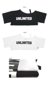 アンフッテッドオフショルダークロップTシャツ / TOP(9363) Unfooted Off Shoulder Crop