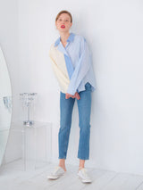 COLOR BLOCKING STRIPE SHIRT (6580073660534)
