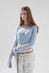 レイクロップドカーディガン / LAY CROPPED CARDIGAN