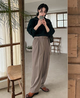 エンボ ベルテッド スラックス (3 color) (6693318557814)
