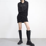 Rant see-through linen zip-up