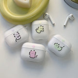 グリーン - カラフルドンドンゴヤン AirPods ケース_マット