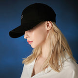 label over fit ball cap BLACK