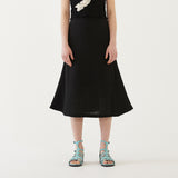 TWEED MIDI SKIRT (BLACK) (6579685294198)