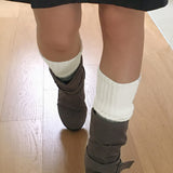 Sily Wrinkled Ribbed Leg Warmer Socks
