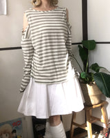 ショルダースリットルーズストリングロングスリーブ