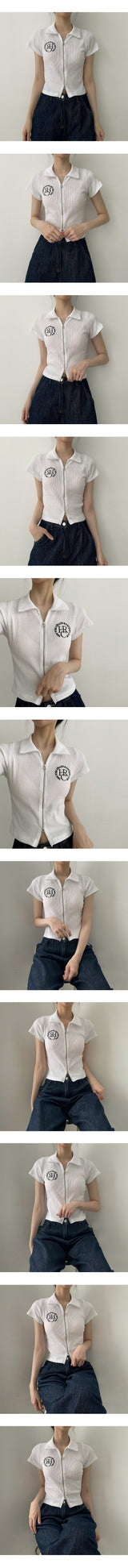RC 2ウェイカラー半袖ジップアップ / RC2way collar short-sleeved zip-up