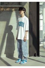 SMILE PATTERN DENIM PANTS (6565140398198)