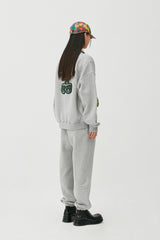 Cherry Bear Half Zipup Crewneck_Grey (6684836364406)