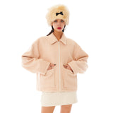 Stardust Boucle Wool Jacket [Peach]