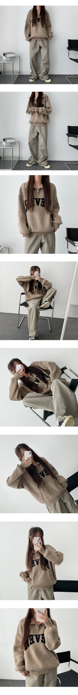 Never Warm Thick Half Zip-Up Knitwear
