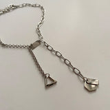 ユニーク2ウェイヘックスボールドチェーンネックレス/hacx Unique Two-Way Hex Bold Chain Necklace