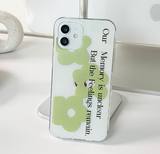 フラワーフォアMグリーンフォーンケース / Flower for M green phone case