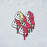 ハートプリンティングフードジップアップ/HEART PRINTING HOOD ZIP-UP-WHITE MELANGE