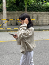 ルーズフィットナイロンクロップJK