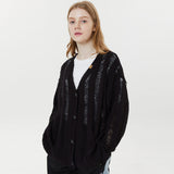 スカシリブカーディガン / Skashi rib cardigan