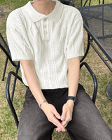 ロープカラーニットウェア / Rope collar knitwear