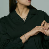 MIDNIGHT BALL CHAIN BLACELET (4623544483958)