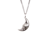 sun moon face pendant necklace (6603440029814)