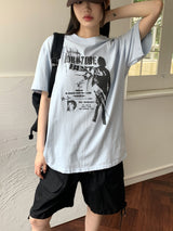 ボンツープリントオーバーフィット半袖Tシャツ
