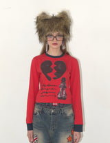 Letter From Aliene Long Sleeve RED