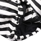 BSR2223FWJK008 STRIPE LOGO PADDING JUMPER WHITE BLACK