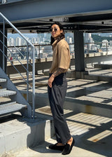 Soft punched-knit collar shirt 3COLOR