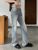 ビンテージウォッシングローウエストブーツカットデニムパンツ/Muti Vintage Washing Low-Waist Bootcut Denim Pants