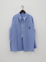Zip-up lettering shirt (2color)