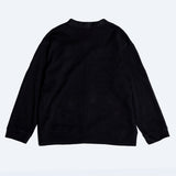 Vネックワッフルカーディガン/DAMP V-NECK WAFFLE CARDIGAN_BLACK