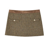 Leona tweed skirt BROWN
