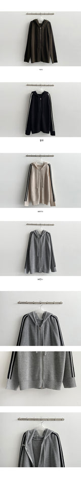 Crew Track Knit Hood Zip-Up