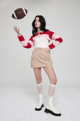 バータックカーゴミニスカート / BAR TACK CARGO MINI SKIRT BEIGE