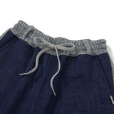 Denim Knit Blocking Pants [BLUE] (6638402011254)